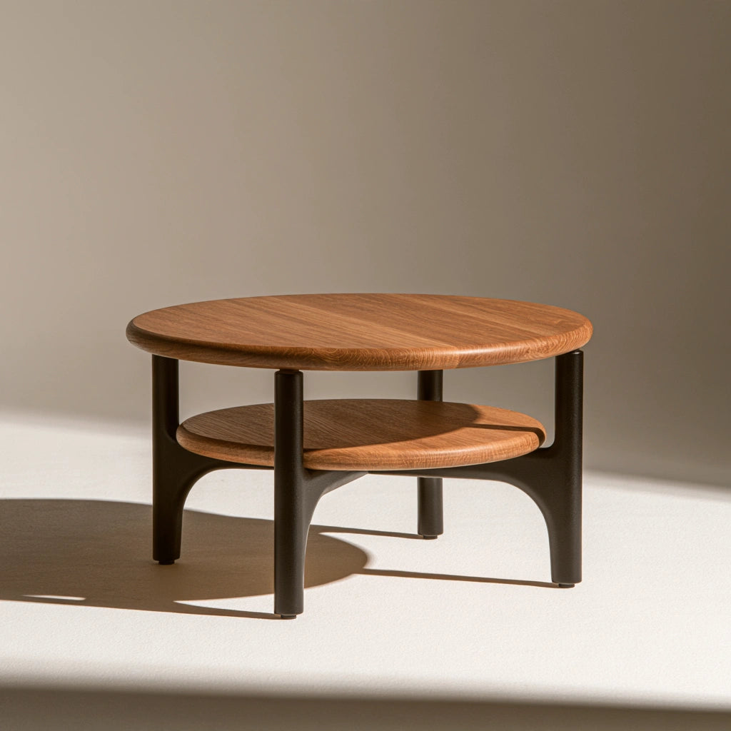 Bijzettafel van hout, kleur lichtbruin