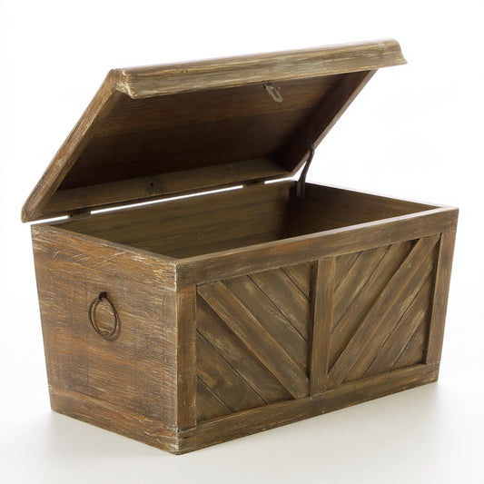Opbergkist van hout, kleur naturelbruin